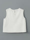 Crew Neck Plain Embroidered Poplin Girl Blouse